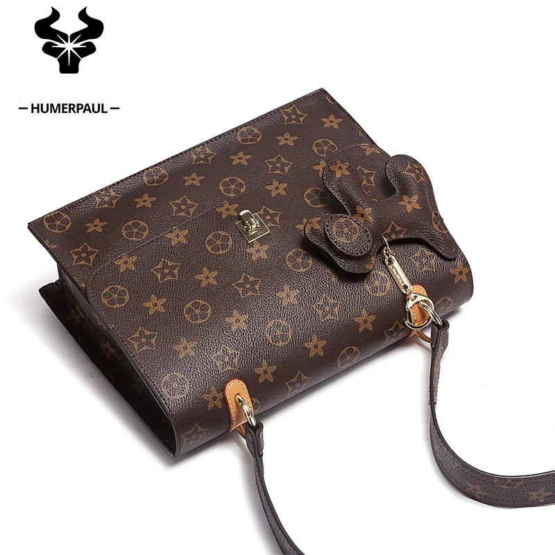

New texture European and American women's backpack printing foreign trade cross-border senior sense single shoulder bag women's