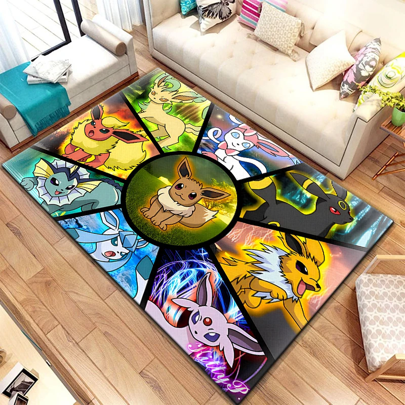 

P-Pokemon Rugs Fashion Printing Anime Cartoon Living Room Bedroom Large Area Soft Carpet Home Children's Room Floor Picnic Mat