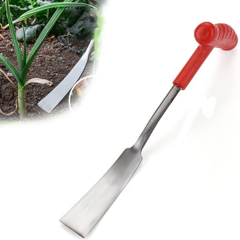 

Transplant Seedling Shovel Carbon Steel Digging Plant Weeding Tool Gardening Flat Transplant Shovel with Effort Non-Slip Handle