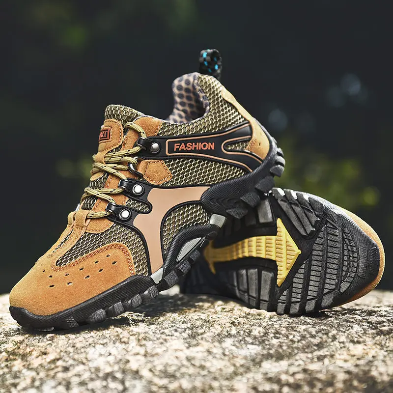 RUMDAX New Arrival Hiking Shoes Mens Mountain Climbing Shoes Outdoor Trainer Footwear Male Trekking Sport Sneakers Size 38-46