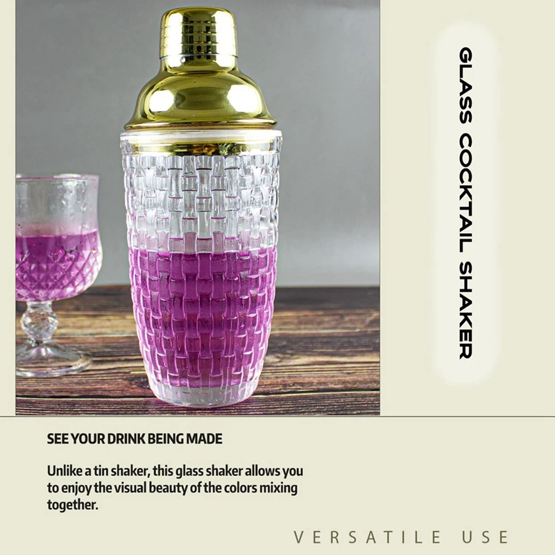 Шейкер стеклянный для коктейлей шейкеры напитков и 13 унций
