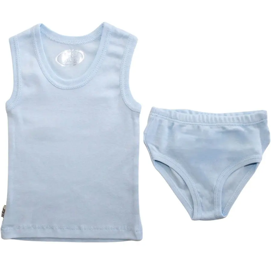 

Blue Jacquard Singlets Boxers Suit