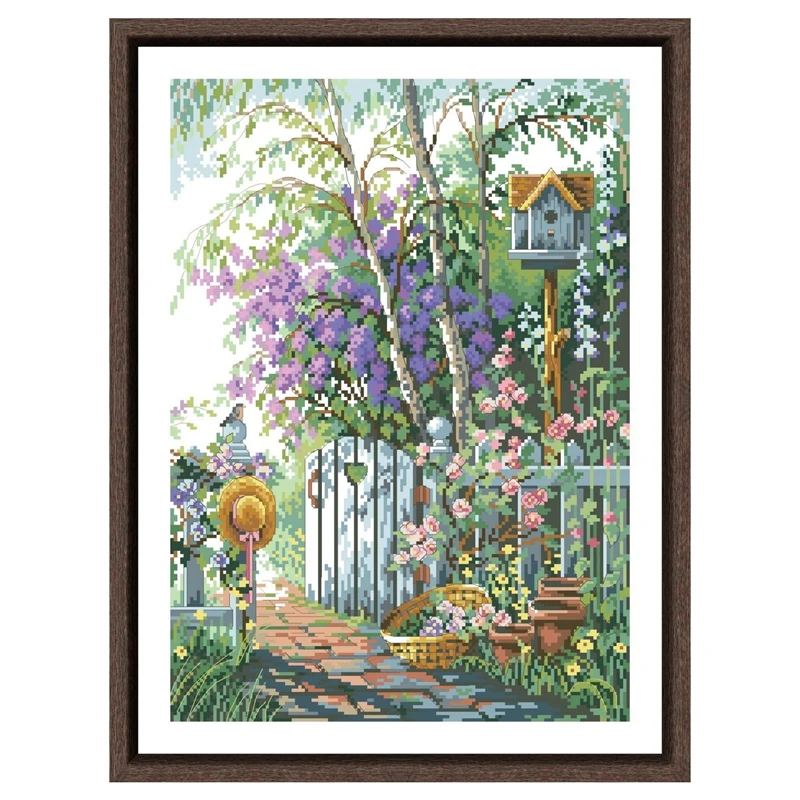 

Sweetheart's Gate cross stitch kit forest flower 18ct 14ct 11ct white fabric cotton thread embroidery DIY handmade needlework