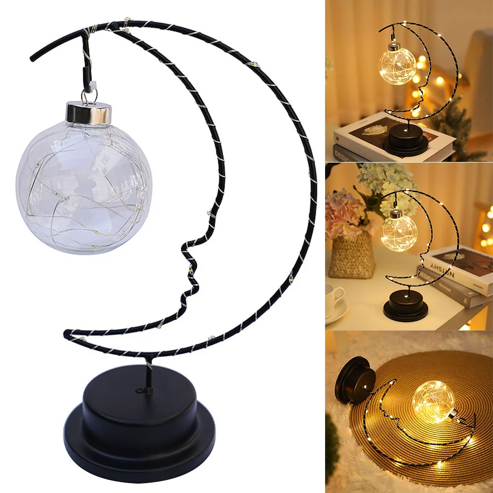 

Eid Mubarak Enchanted Moon Lamp LED Moon Ball Shape Light Home Romantic Decor Table Lamp Islamic Muslim Party Decorative WWO66