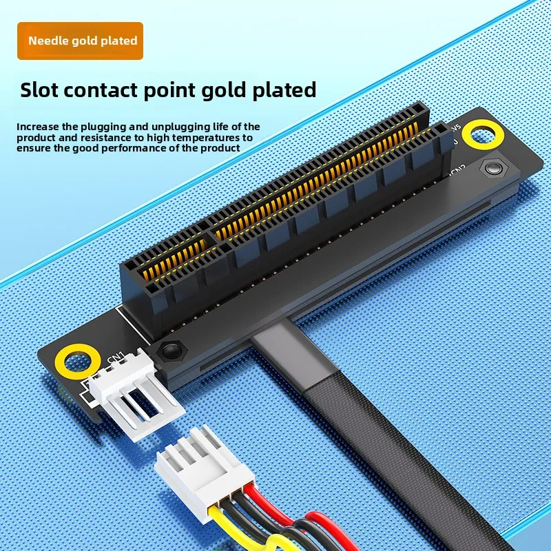 Фото Кабель-адаптер Mini PCIe на PCI-E 1X 4X 8X 16X с углом поворота 270 градусов, аксессуары для игровых ПК, для видеокарт, звуковых и сетевых карт №3