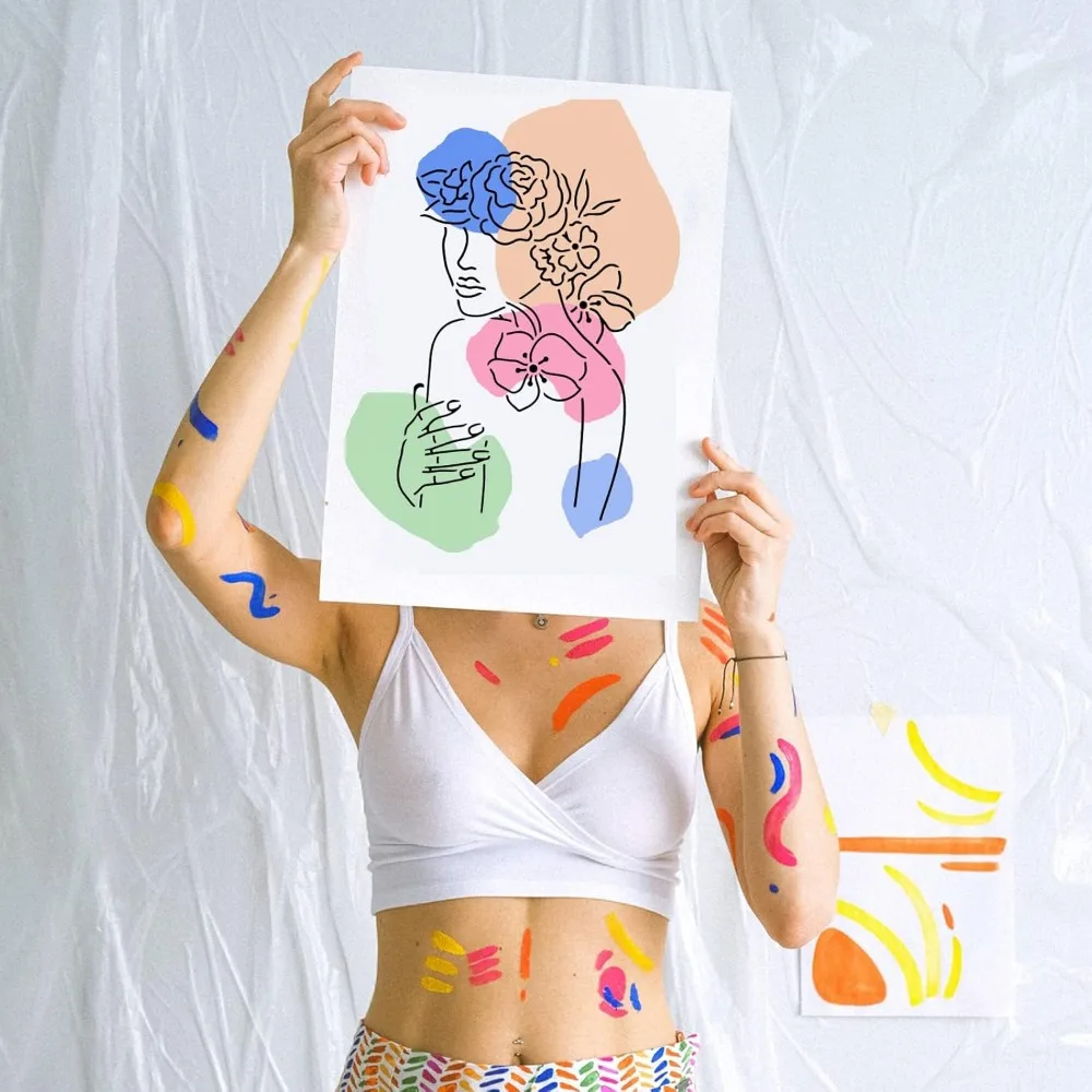 4 шт. женский трафарет для лица 11 7x8 3 дюйма рисования цветочный пластиковые