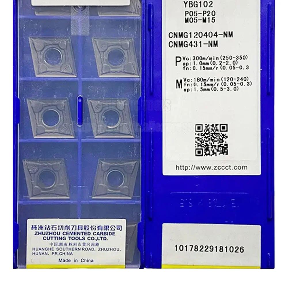 ZCC 100% ОРИГИНАЛЬНЫЙ ЧПУ CNMG 120404 YBG105 -NM YBG102 Токарные пластины для стали нержавеющей