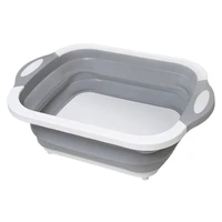 multifunction collapsible cutting board drain basket vegetable basin portable tub drain basket basin accessories