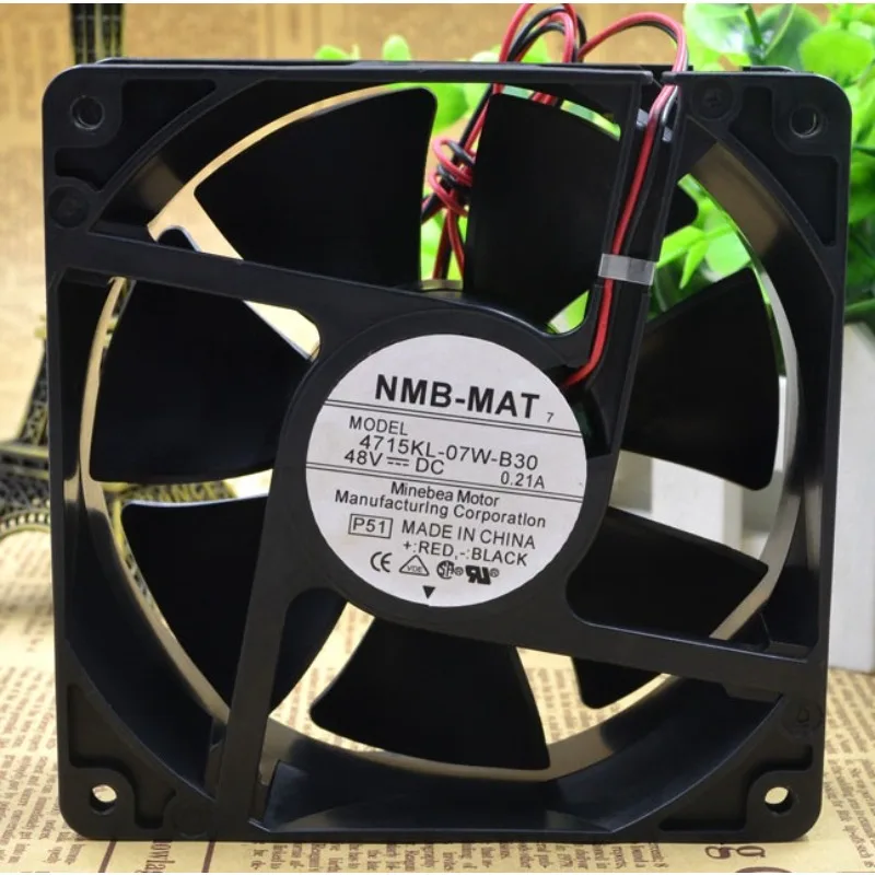 Оригинальный вентилятор охлаждения для NMB 4715KL-07W-B30 12038 48 В 0.21A преобразователь частоты охлаждающий вентилятор 12 см 120x120x38 мм