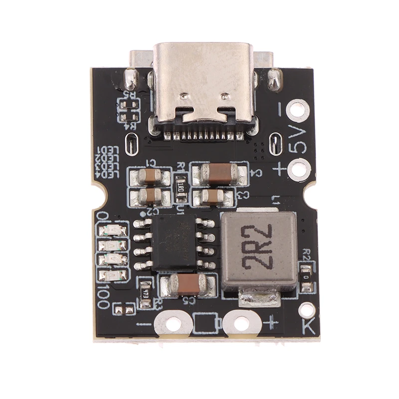 Фото USB Type-C 5В 2А Модуль повышающего преобразователя напряжения (Boost Converter) с LED-дисплеем для DIY зарядных устройств и аксессуаров для мобильных повербанков №1