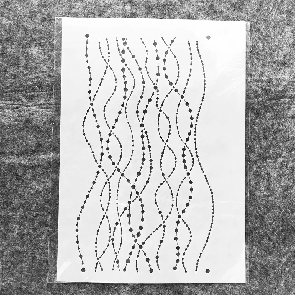

A4 29cm Thin Line Dot DIY Layering Stencils Wall Painting Scrapbook Coloring Embossing Album Decorative Template