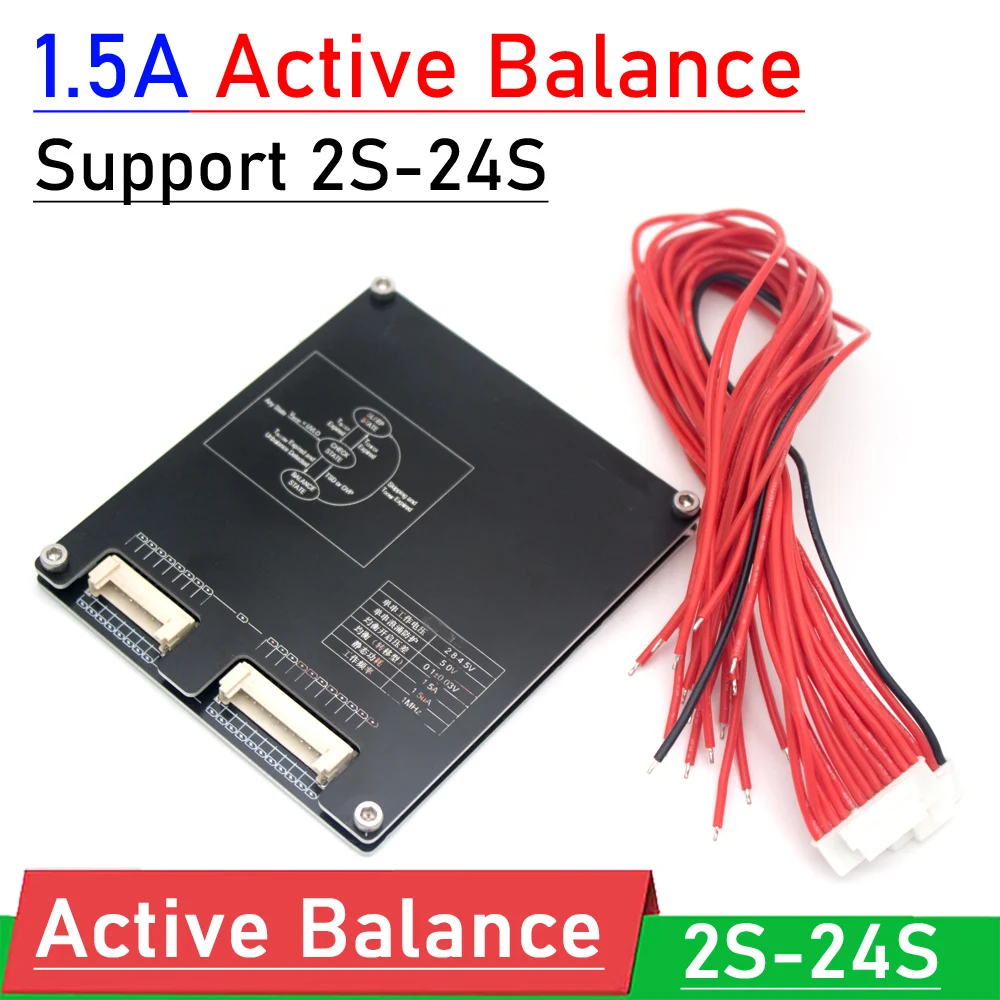 

2S ~ 24S 1.5A Lithium Battery Active Balance Board batteries Energy transfer 4S 8S 10S 14S 16S 20S BMS Li-ion Lipo Lifepo4 CELL