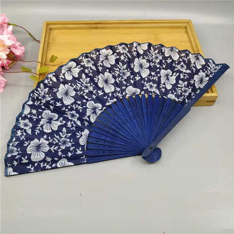 1 шт. классический цветочный дизайн, синяя фотография, окрашенная синяя бамбуковая рамка в китайском стиле, случайный узор для свадебной вечеринки