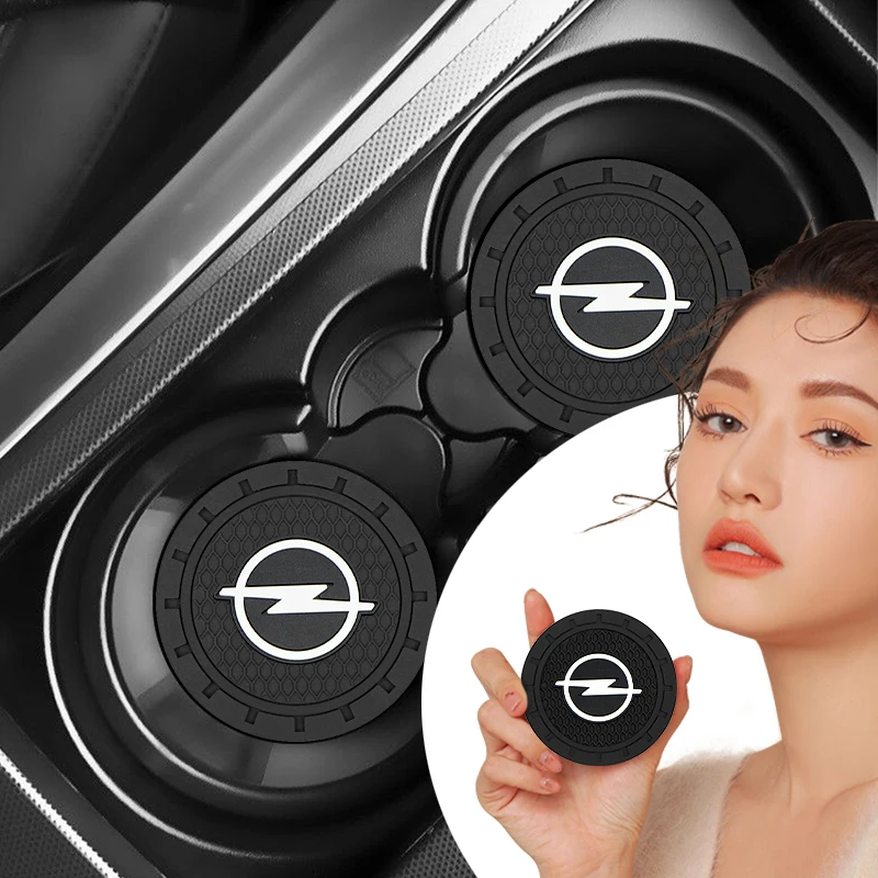 

2pcs Car Water Cup Anti-Slip Mat Silicone Mat Coaster For Opel Astra H J G K Insignia Corsa D Vectra C Zafira A B Mokka eunavi