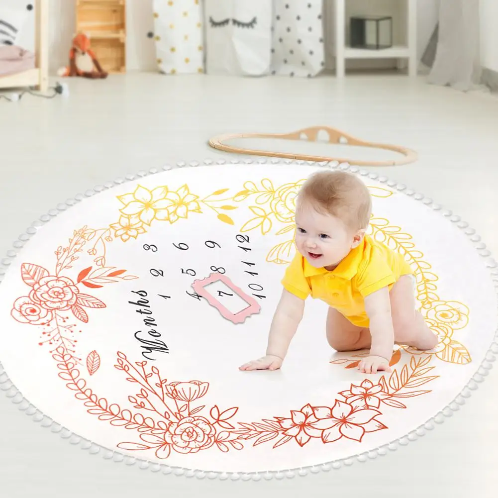 

Trendy Baby Flannel Blanket High-quality Multi-function Soft Surface Color Printed Game Cushion for Newborn Photo Background Mat