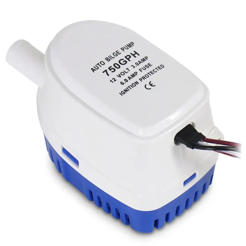 

1100GPH Automatic boat bilge pump 12V Electric Marine Pump Boat Water Exhaust Pump Submersible Bilge Sump With Float Switch