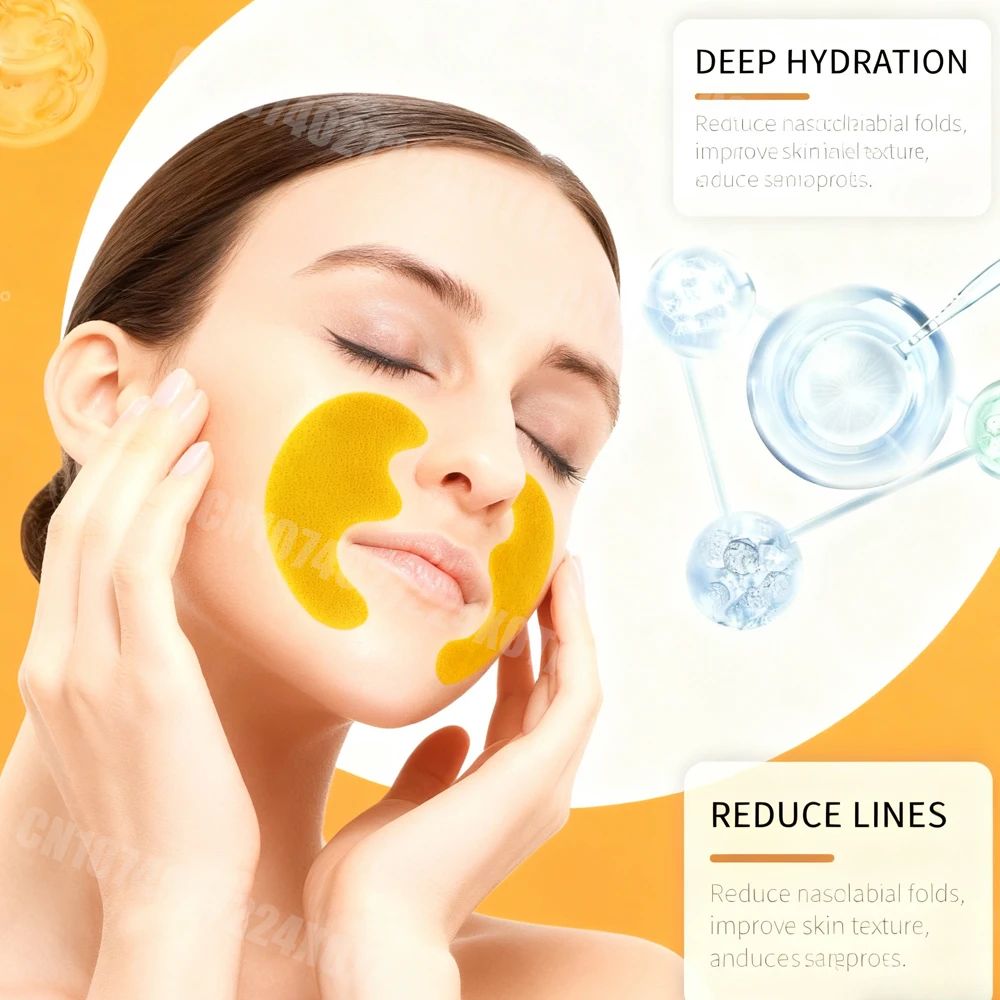 Фото Пластырь со складками на носогу содержит коллагеновую гиалуроновую кислоту, укрепляющий кожу, выцветает тонких линий, глубоко увлажняющая маска для лица против морщинA №5