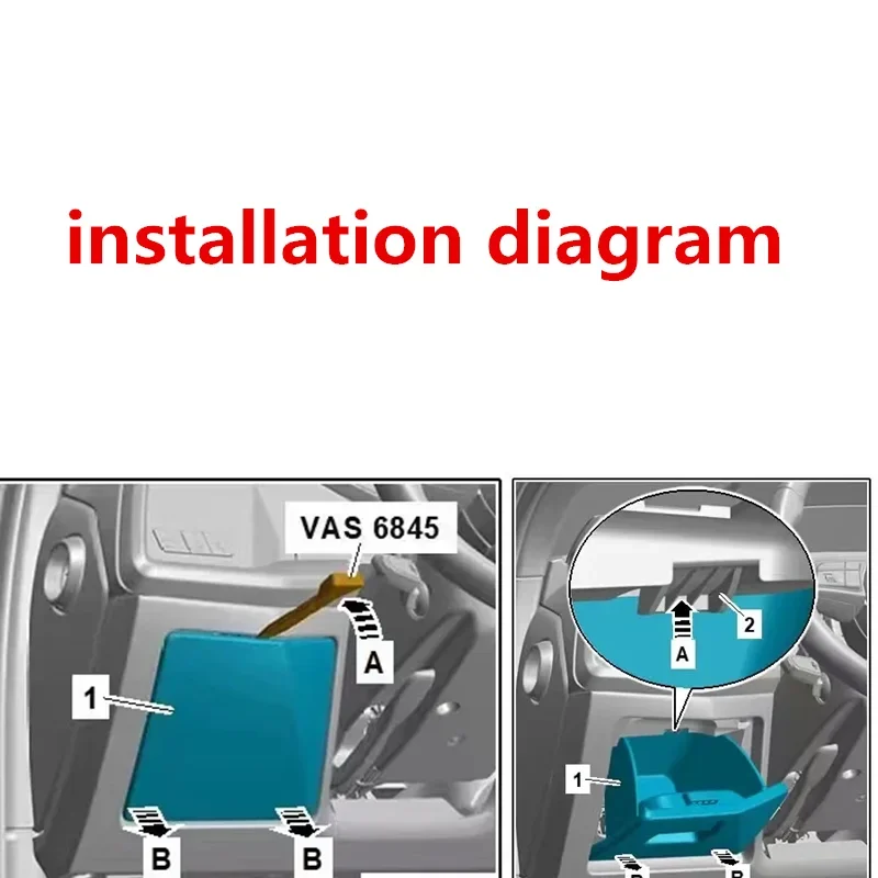 Для Audi A3 8Y 2021 2022 2023 салон автомобиля центральный ящик для хранения со стороны