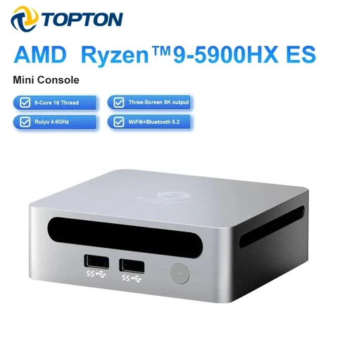 Мини-ПК AMD Ryzen 95900HX ES Windows 11 Pro DDR4 2024 МГц NVMe SSD, 3200