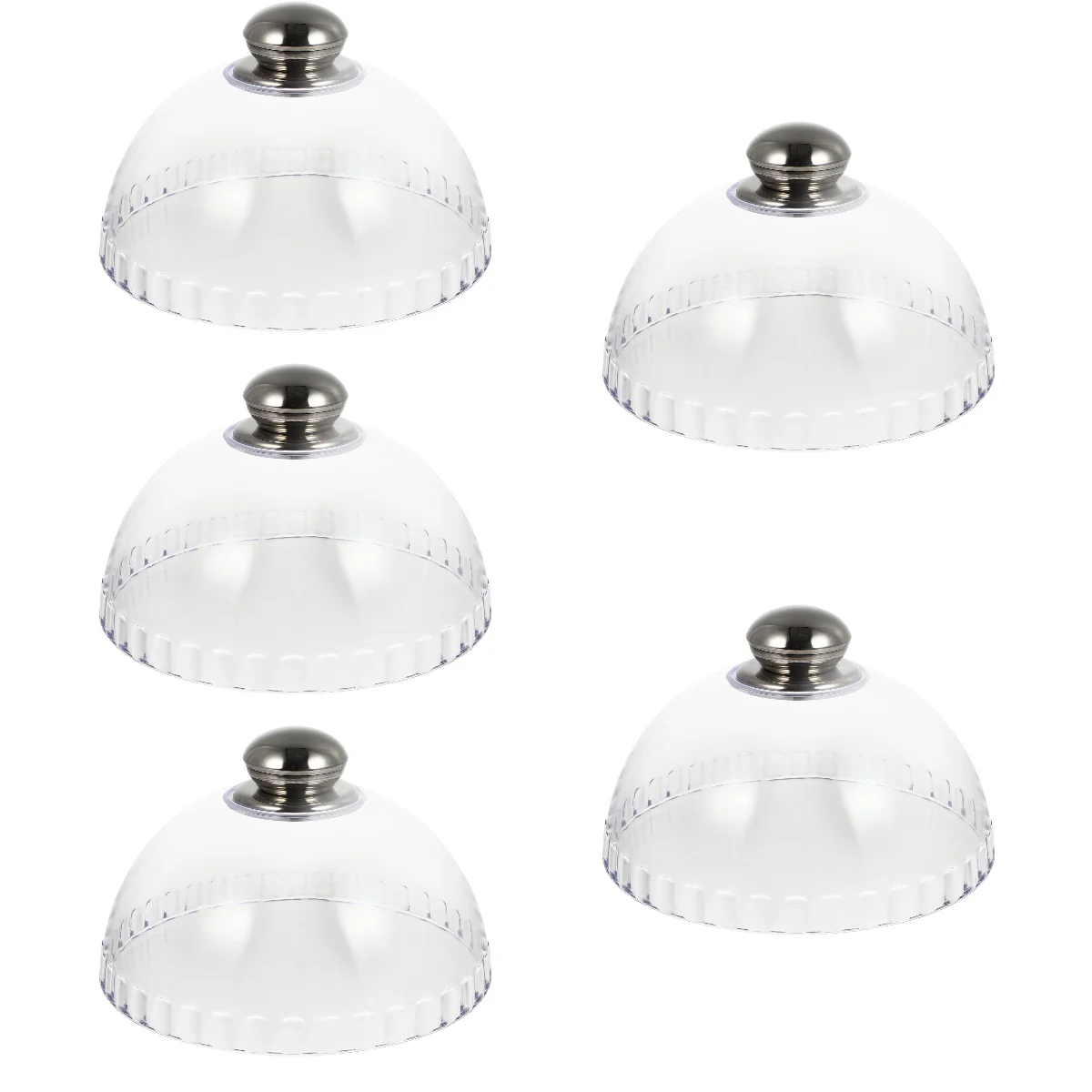 

5pcs Dessert Cover Transparent Kitchen Cover Cake Dome Cover