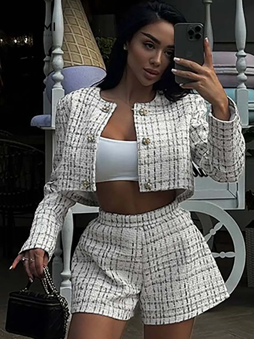 Oymimi Повседневный белый комплект из двух предметов с принтом для женщин модные