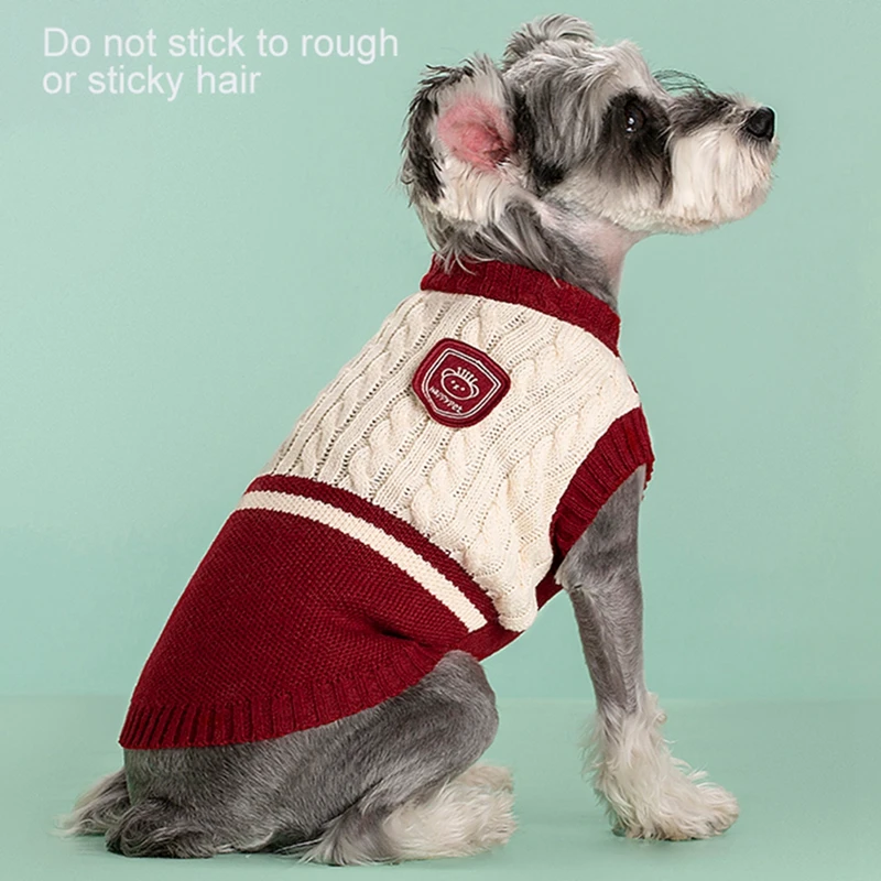 Женская одежда в стиле колледжа для маленьких и больших собак теплый свитер