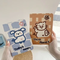 funny cute cartoon cat dog lovely tablet case for ipad air 1 2 3 mini 4 5 6 2017 2018 2020 8 3 12 9 cover