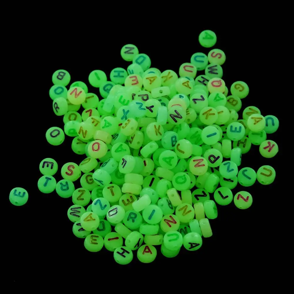 

Letter Numbers DIY Jewelry Making Necklace Heart Bracelet Loose Beads Beaded Accessories Acrylic Beads Luminous Beads