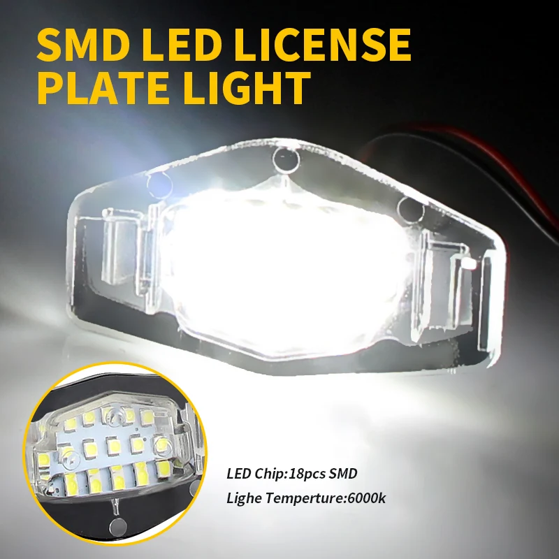 2 шт. 18 SMD светодиодный светильник номерного знака автомобиля для Acura TL TSX MDX Honda Civic