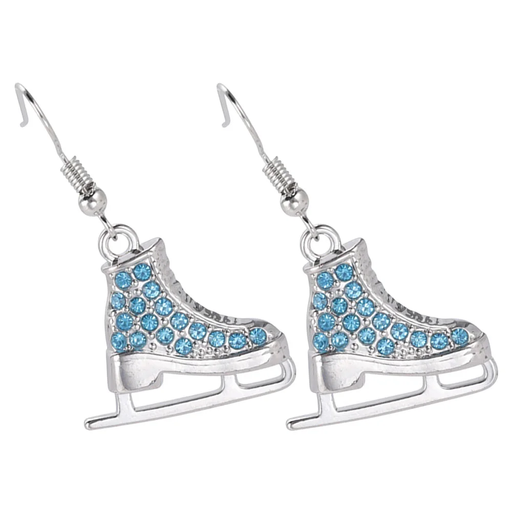 

Skating Earrings Sports Dangle Jewelry Ice Women Winter Wedding Shiny Dangling Skates