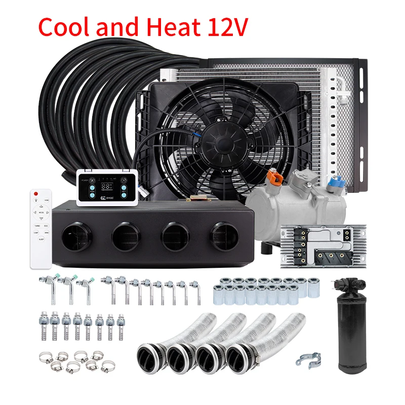 

Универсальная 4-отверстие под приборной панелью, автоматическая электрическая система кондиционирования воздуха 12 В 24 В для автомобиля, фургона, Street Rod, классический кондиционер переменного тока