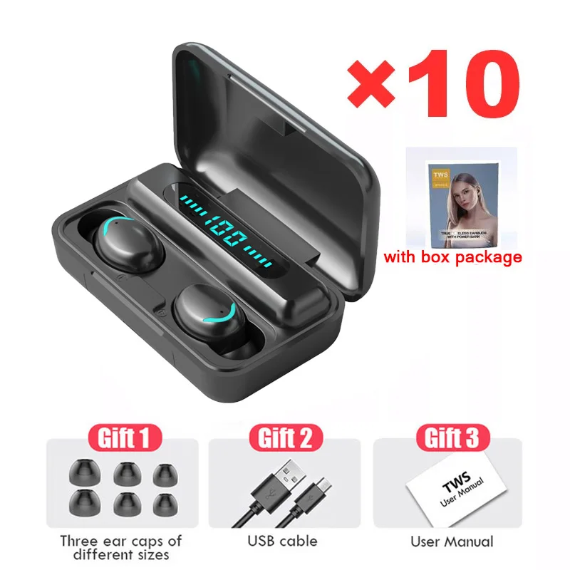 

F9-5 TWS Earphone Bluetooth 5.3 Wireless Headphones Hifi Stereo Sport Earbuds Airdots Headset Ps4 Hearing Aids With Mic Handfree