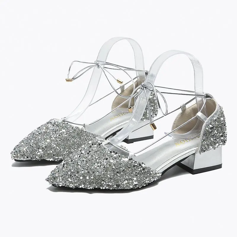 Женские роскошные балетные туфли стразы на высоком каблуке женские свадебные со