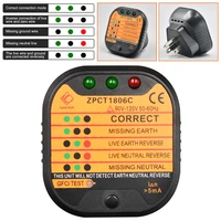 zpct1806c us outlet socket tester detector circuit polarity voltage plug breaker ground zero line switch safety electroscope