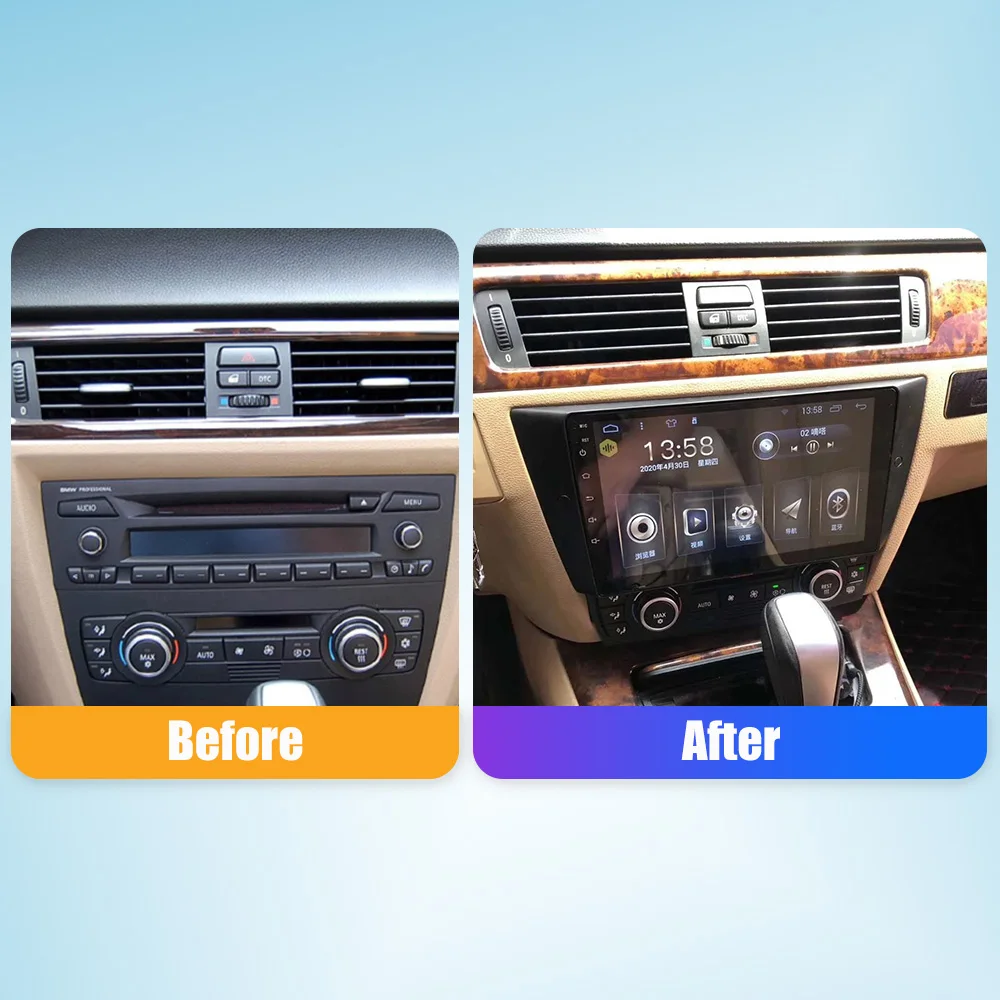 10 33-дюймовый автомобильный радиоприемник для BMW E90 Saloon/E91 Tour 2Din Android восьмиядерный
