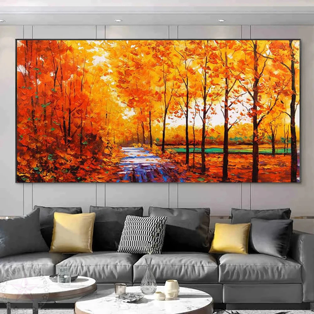 

5D DIY Diamond Painting Abstract Autumn Forest Landscape Diamond Embroidery Mosaic Art Wall for Living Room Bedroom Home Decor