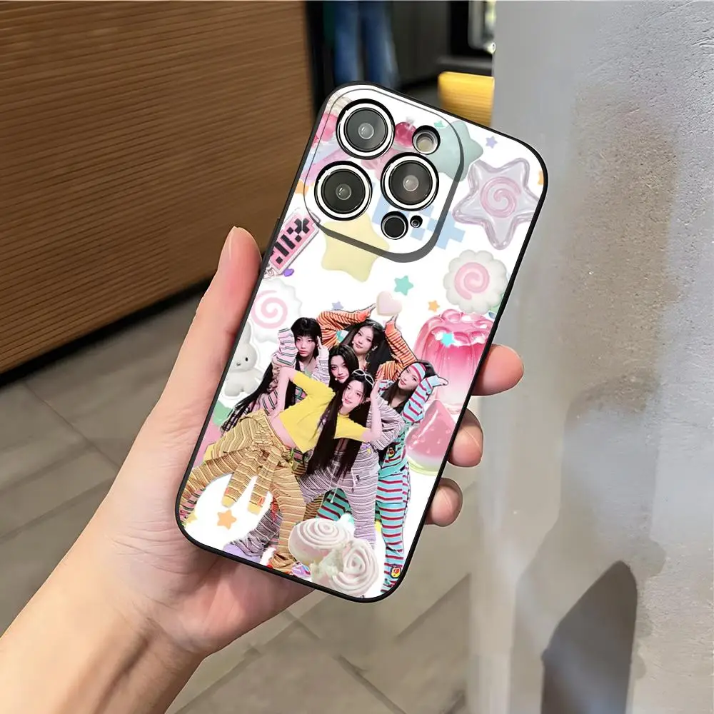 Фото Чехол для телефона KPOP I-ILLIT для iPhone 17 Air 16 E Pro Max 15 14 13 Mini 12 Pro 11 XS Max 7 8 Plus, черный, мягкий. №1
