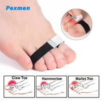 pexmen 2pcsbag hammer toe straightener for toe corrector splints toe cushioned bandages for bent curled broken crooked toes