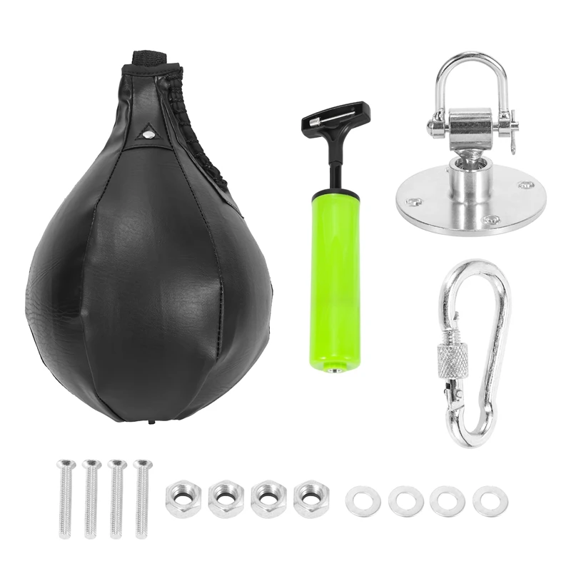 

Professional Sandbags Swivel Pear Speed Punching Ball Base Hook Mount Kit Punch Bag Speedbag Boxing Training