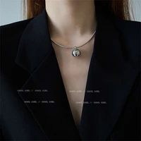 fashion simple net red collar spring new round ball pendant collar necklace temperament design feeling collar female