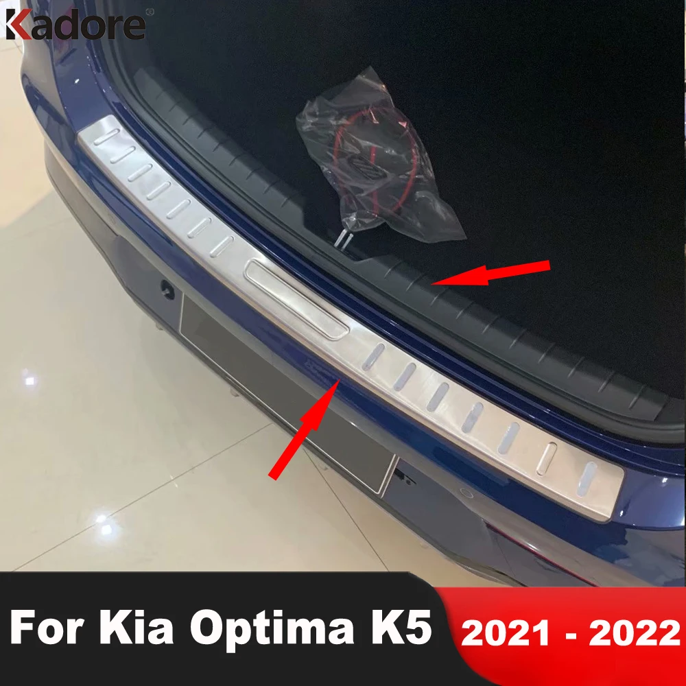 

Для Kia Optima K5 2021 2022 нержавеющая сталь внутренняя Внешняя защита заднего бампера протектор для багажника протекторная пластина аксессуары дл...