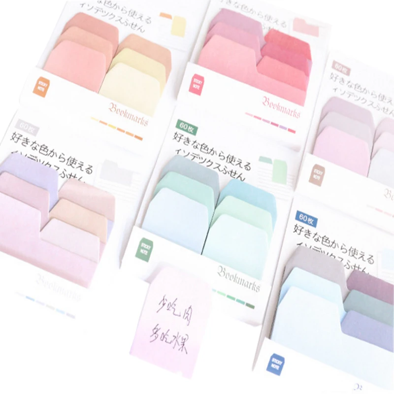 

5pack Gradient Index Into Six Selections Sticky Notes Kawaii Office Decotions Supplies For Gifts
