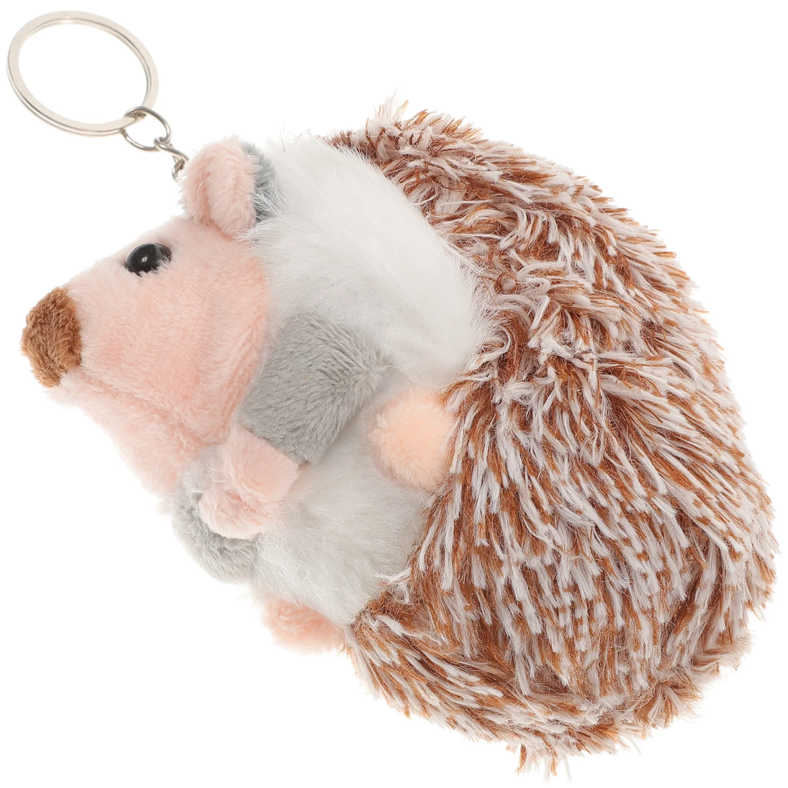 

Key Plush Hedgehog Rings Keychain Stuffed Keychains Animals Mini Holder Ornaments Animal Ring Grey Hanging Creative Craft Lovely