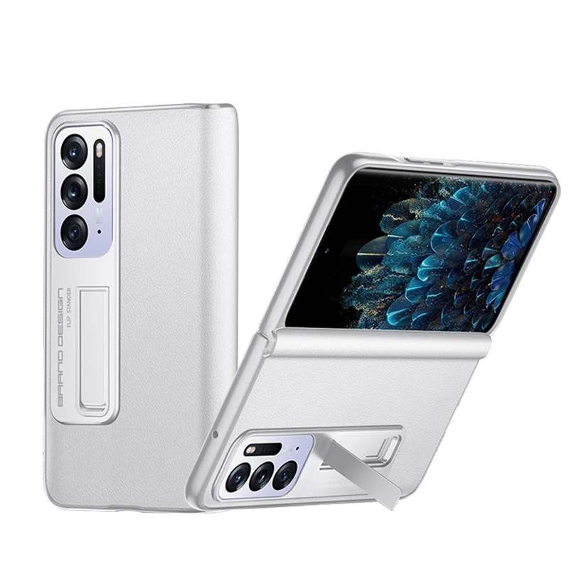 Ceny Luxury Leather Phone Case With Stand Holder For Oppo Find N Case For FindN Anti-fall Business Phone Back Case Protective Cover