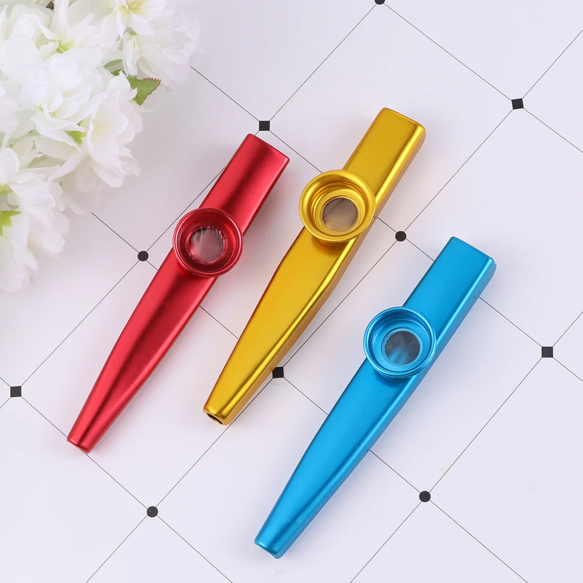 

6pcs Metal Kazoo Ultralight Portable Educational Kazoo Companion for Violin