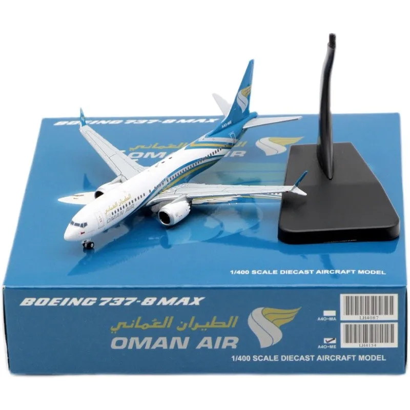 

Diecast 1:400 Scale B737-8MAX A4O-ME Oman Air Airlines Planes Airplanes Alloy Aircraft Model Collection Souvenir
