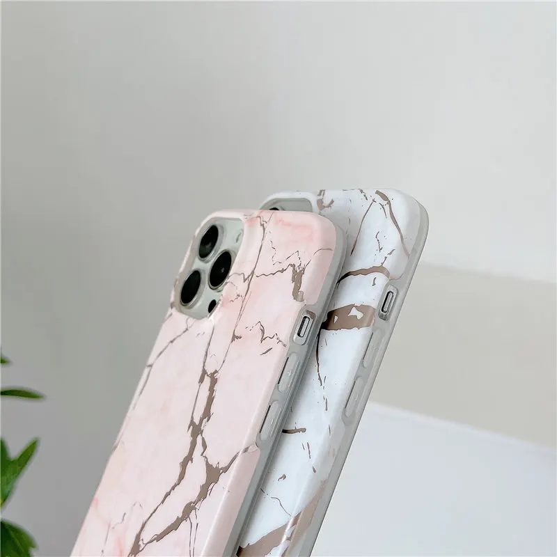 Чехол для телефона с мраморной текстурой и трещинами IPhone 13 12 11 Pro Max XS X 7 8 Plus Shockrpoof