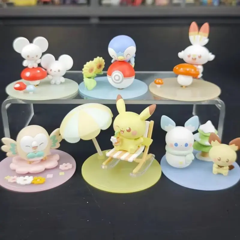 Официальные оригинальные коллекционные фигурки Pokemon Pokepeace Seasonal Fun Ornaments в закрытой упаковке, полный набор из 6 видов: Пикачу, Пиплуп, Роулет, подарок для коллекционеров. (art.: 3920dcef766ac) - 3920dcef766ac