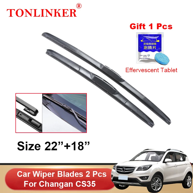 

Автомобильные щетки стеклоочистителя TONLINKER для Changan CS35 2013-2017 2018 2019 2020, автомобильные аксессуары, передняя щетка стеклоочистителя, щетки, резак