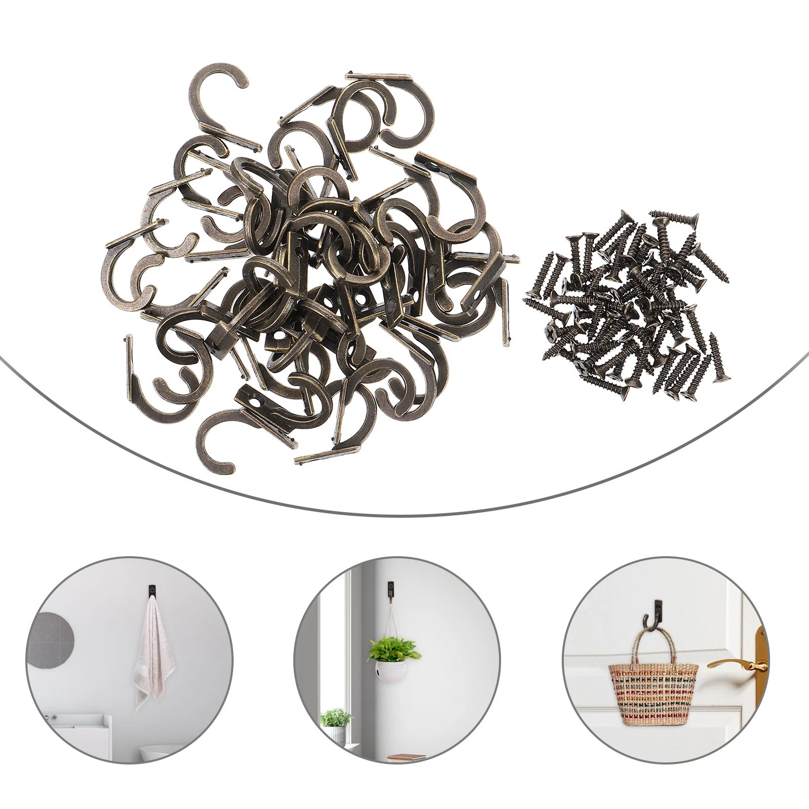 

Clothes Hook Towels Decorative Hooks Zinc Alloy Furniture Wall Single Hanger Coat Hat Hanging Small